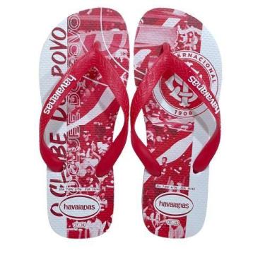 Imagem de Chinelo Havaianas Top Times Internacional Produto Licenciado, Branco, 