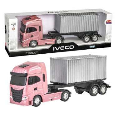 Imagem de Caminhão Iveco S-Way Toco Com Container - Brinquedo Infantil De Transp