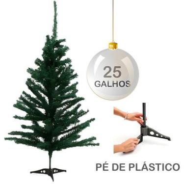 Imagem de Árvore de natal verde 30cm com 25 galhos e pé de plástico - FU XING