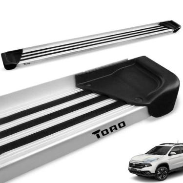 Imagem de Estribo Lateral Fiat Toro 2016 a 2026 Aluminio Natural A1 - Gtnox