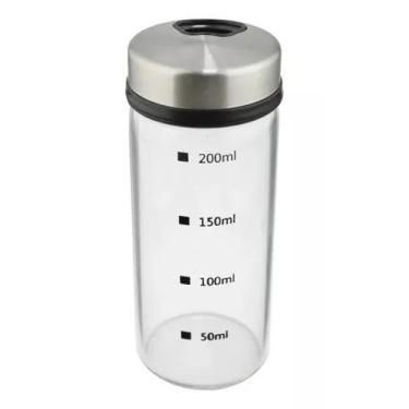 Imagem de PORTA CONDIMENTO EM VIDRO E TAMPA EM AÇO INOX 200ml D5,7xA13,5cm - DYN