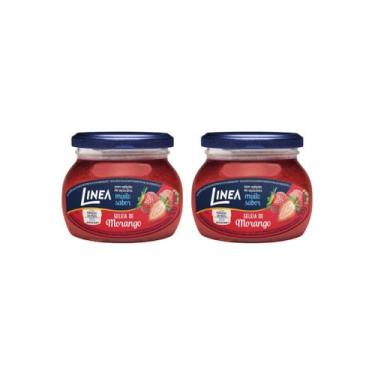 Imagem de Geleia de Morango Com Pedaços 230g Linea - Kit 2 Unidades