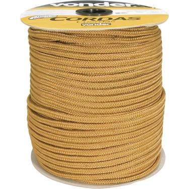 Imagem de Corda Trançada 10mm X 147m Poliéster para Amarração de Cargas Resistente aos Raios UV Ouro Vonder