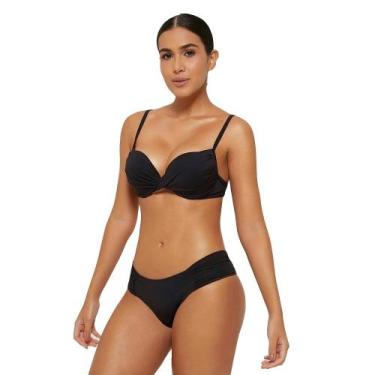 Imagem de Biquíni New Beach Transpassado Feminino, Preto, P