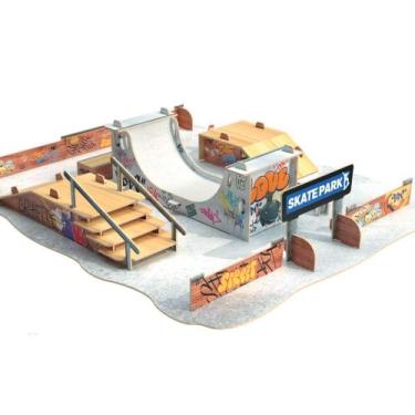 Imagem de Skate park pista de skate de dedo de madeira - brincadeira de criança 