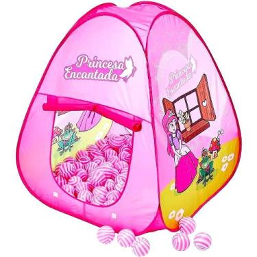 Imagem de Barraca Casinha Rosa Meninas com 100 Bolinhas Princesinha - Pica Pau