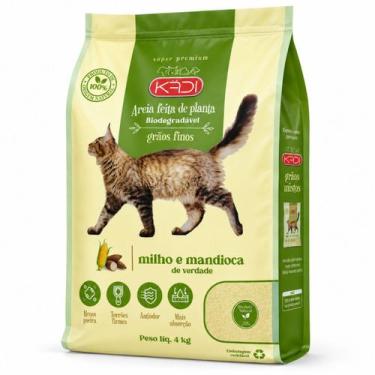 Imagem de Areia Biodegradável Higienica Grãos Finos 4kg Gatos Premium - Kadi