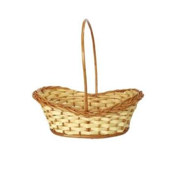 Imagem de Cesta de Vime Modelo Canoa com Palha - GENERIC
