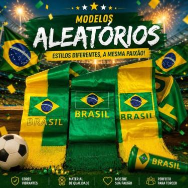 Imagem de Faixa de Pescoço Brasil para Copa e Torcida  Modelo Decorativo