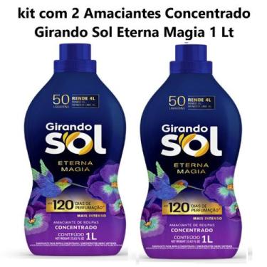 Imagem de Kit com 2 Amaciante Roupa Concentrado 1 Lt Eterna Magia - Girando Sol