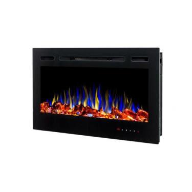Imagem de Lareira Elétrica 36 Polegadas Preta Chaleur Glass 90cm 1500W com Contr