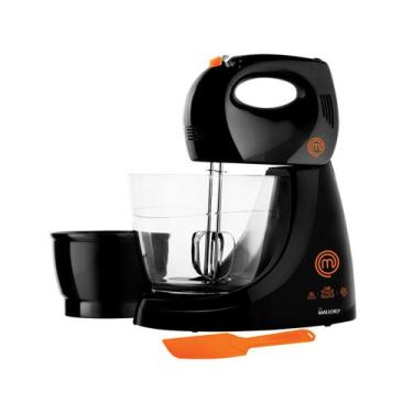 Imagem de Batedeira Mallory Preto e Laranja 200W Masterchef - 4 Velocidades com 