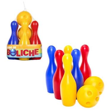 Imagem de Jogo De Boliche De Brinquedo Infantil Com 6 Pinos E 2 Bolas - Cardoso 