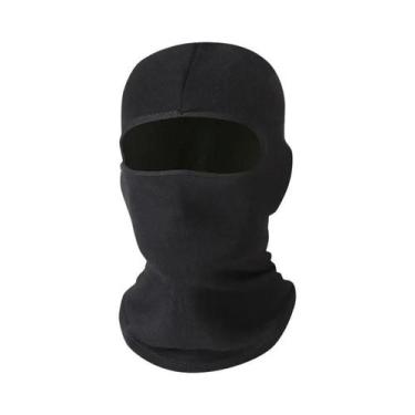 Imagem de Máscara Facial Completa De Lycra Preta Para Motocicleta, Gorro Térmico