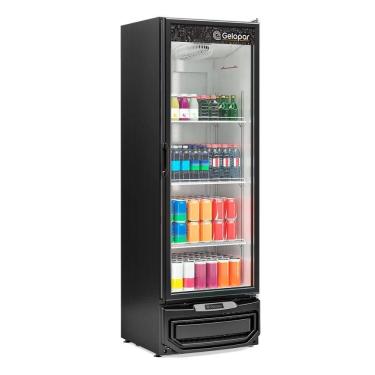 Imagem de Refrigerador Vertical GPTU40BIN Compressor Inverter Porta de Vidro Preto Gelopar