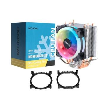 Imagem de Cooler De CPU RGB Silencioso Com Radiador De 90mm, 4 Heatpipes, Conect