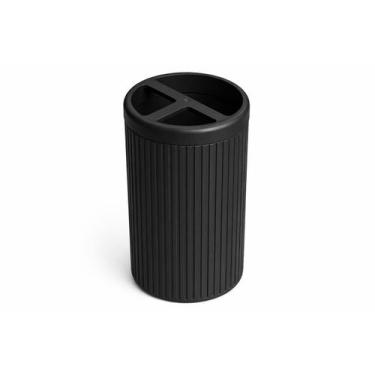 Imagem de Porta Escova de Dente com 3 Divisórias Preto Micromax