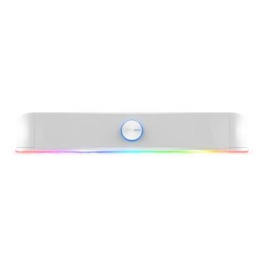 Imagem de Soundbar Gamer Trust Throne RGB Stereo 2.0 USB e 3.5mm 40mm 12W Branco
