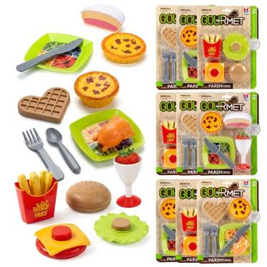 Imagem de Kit 18 Comidinhas De Brinquedo Sortido Com Acessórios Para Lembrancinh