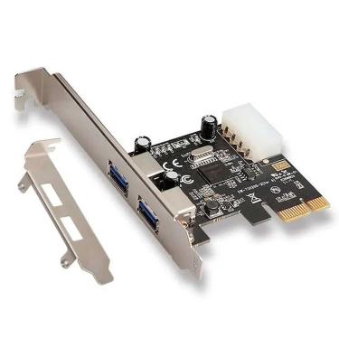 Imagem de Placa Pci-express Usb 3.0 Knup Kp-t106, Interface Pci-e X1, 2 Portas Usb, Espelho Low Profile