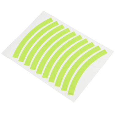 Imagem de Decalques adesivos de bicicleta de equilíbrio infantil, decoração faça você mesmo, mini decalques adesivos universais de roda de bicicleta para acessórios de bicicleta de equilíbrio (amarelo fluorescente)