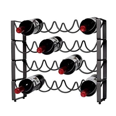 Imagem de Pkfinrd Estantes de vinho para decoração de garrafas de vinho, suporte de exibição de vinho europeu retrô criativo para sala de estar em ferro forjado