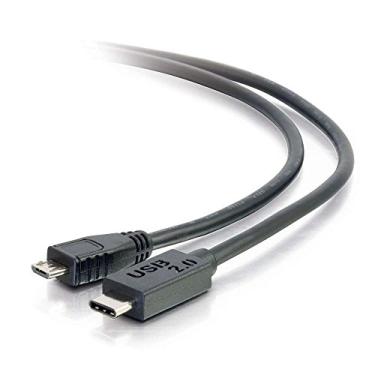 Imagem de C2G Cabo USB, cabo USB 2.0, cabo USB C para Micro USB B, preto, 3,65 metros, cabos para Go 28853