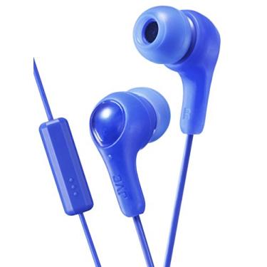 Imagem de JVC Fones de ouvido internos HAFX7MA GUMY com controle remoto e microfone – Azul