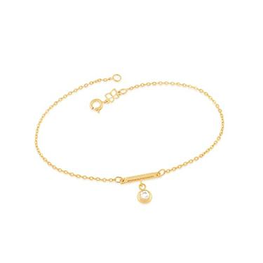 Imagem de Tornozeleira folheada a ouro - 550355 - Rommanel Tamanho:23