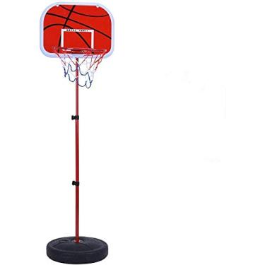 Imagem de Ejoyous Cesta de Basquete Portátil com Altura Ajustável de 25 a 150 cm, Suporte com Bola e Bomba para Jovens, Adolescentes, Uso Interno e Externo, Basquete, Treinamento, Tiro