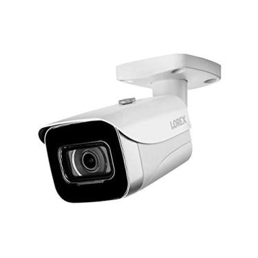 Imagem de Lorex E841CA-E Indoor / Outdoor 4K Ultra bala câmera IP de segurança HD, 2,8 milímetros, 130 pés de visão noturna, cor Night Vision, Branco