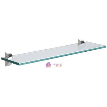 Imagem de Prateleira Reta Glass 60x10cm 8mm de Vidro com Suporte Injetado Tramontina