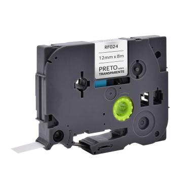 Imagem de Fita Para Rotulador Brother Tze-131 Preto Sobre Transparente - Rf024