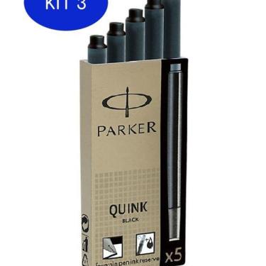 Imagem de Kit 3 Cartucho Parker Quink Preto S0116200