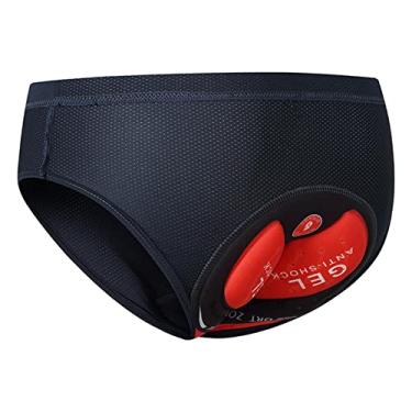 Imagem de YIJU Roupa interior de MTB, cuecas cuecas de calções de masculinos acolchoados para acessórios de de, preto XXL