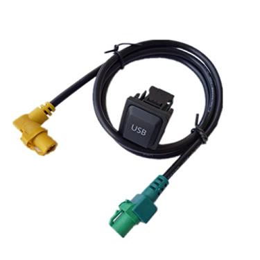 Imagem de Soquete de interruptor de carro USB com cabo para RCD510 RCD310 para VW para golfe/para GTI/R MK5 MK6 para Jetta