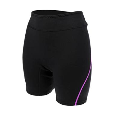 Imagem de Fenteer – Calção de mergulho de neoprene de 1,5 mm para manter aquecido para caiaque, mergulho, mergulho, surfe, remo – Roxo para mulheres, G