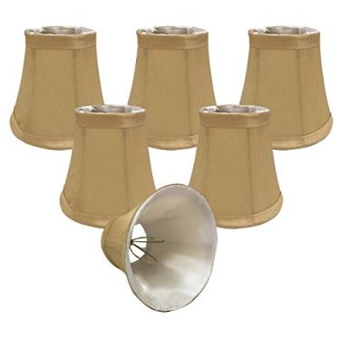 Imagem de Royal Designs, Inc. Clipe em formato de candelabro de sino macio para abajur, CSO-1025-5AGL-6, 3 x 5 x 4,5, ouro antigo, pacote com 6