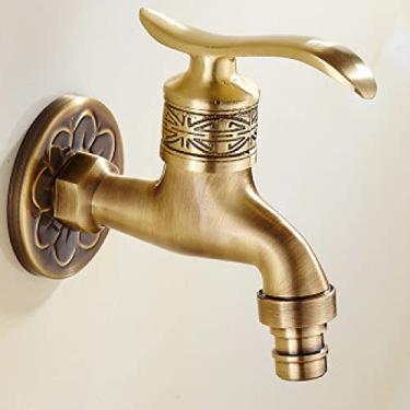Imagem de Torneira decorativa de latão ao ar livre para jardim torneira antiga retrô máquina de lavar do banheiro torneira varanda antigo esfregão torneiras de luxo, 12, china