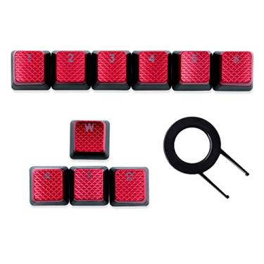 Imagem de HUYUN 1 conjunto de teclas retroiluminadas FPS para teclados de jogos Corsair K70RGB K70 K95 K90 K65 K63 Teclados de cereja (vermelho)