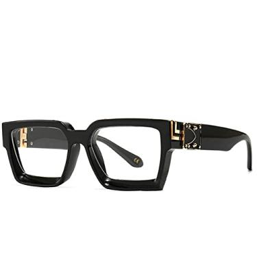 Imagem de Óculos de sol quadrados superdimensionados femininos de luxo masculinos óculos de sol vintage designer uv400 retro óculos com estojo, 1165 C7