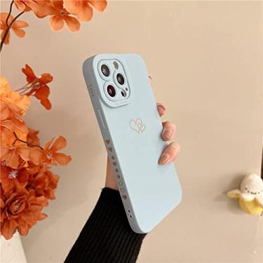 Imagem de Capa de telefone com moldura de coração de amor macio doce para iPhone 11 12 13 Pro Max X XR XS Max 7 8 Plus Proteção de Lente Capa à prova de choque, IU6876GY, para iPhone XS Max