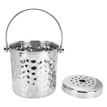 Imagem de Balde de Gelo Portátil, Balde de Gelo de Aço Inoxidável, Balde de Gelo de Vinho 1L Resfriador de Garrafas de Vinho Balde de Bebidas com Filtro para Casa, Bar, Restaurante, Cafeteria
