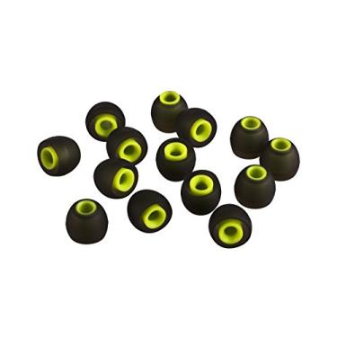 Imagem de Xcessor (M 7 pares (14 peças) de substituição de silicone para fone de ouvido intra-auricular de tamanho médio, pontas de substituição para fones de ouvido intra-auriculares populares. Preto/Verde