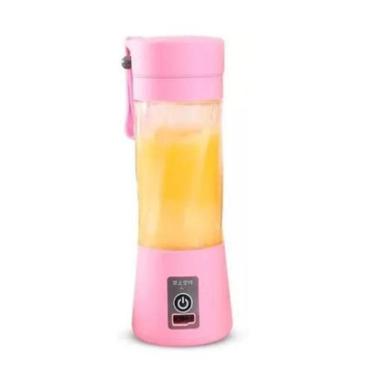 Imagem de Mini Liquidificador Rosa Mixer Juice Cup Portatil 380Ml Usb