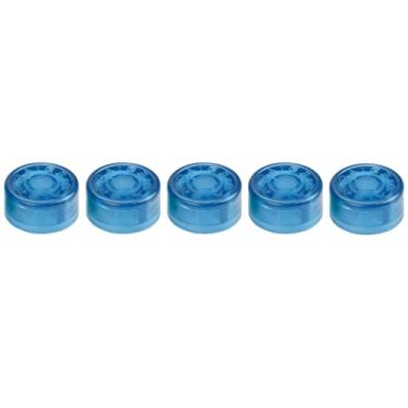 Imagem de Kit 5 Botões Protetor Plastico Footswitch Pedal Topper Azul