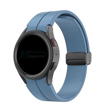 Imagem de Pulseira Silicone Fecho Magnetico Preto LTIMPORTS, compativel com Galaxy Watch 6 - Galaxy Watch 6 Classic - Galaxy Watch 5 - Galaxy Watch 5 Pro - Galaxy Watch 4 - Galaxy Watch 4 Classic (Azul Rock)