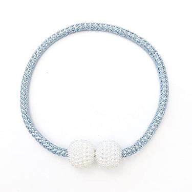 Imagem de Cinta de cortina sem montagem de cortina perfurada alça magnética fivela de cortina prendedores de cortina suportes de cortina, T2,4 pcs