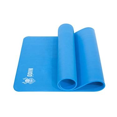 Imagem de Tapete de Yoga 10mm mat pilates exercício Ioga NBR Macio 180 x 61 Odin Fit (Azul)