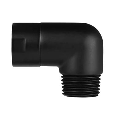Imagem de Adaptador de cotovelo de chuveiro de latão sólido para cabeça de chuveiro, adaptador de braço de chuveiro de 90 graus, adaptador de cotovelo de extensão de braço de chuveiro, preto fosco